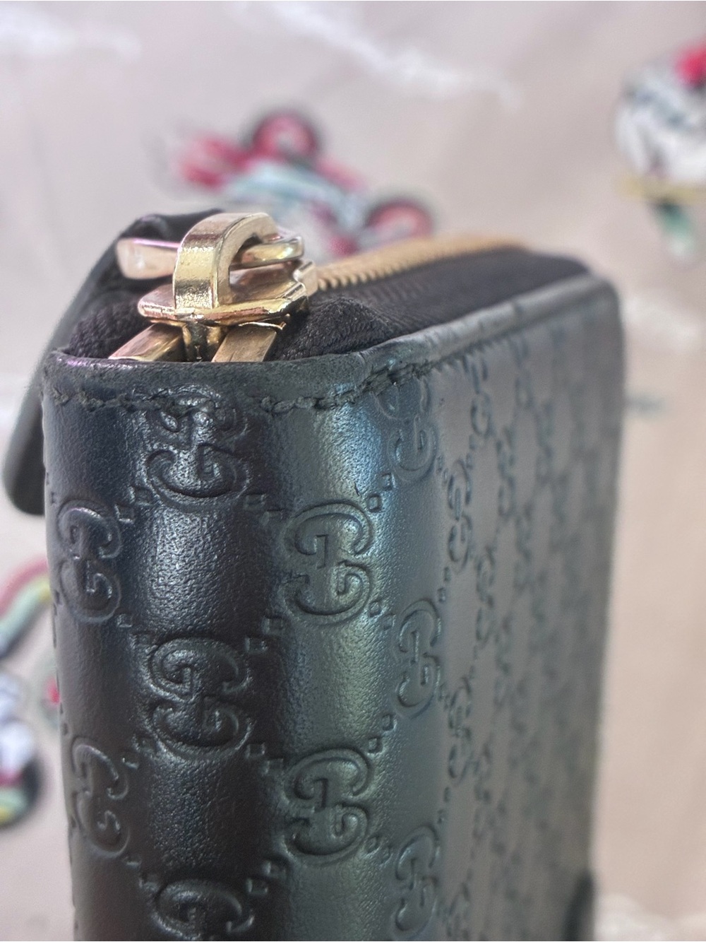 GUCCI Micro Guccissima Black Wallet - Picture 9 of 10